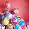 100-Pack Rainbow Tie-Dye Balloons – 12-Inch Agate Marble Latex Swirl Balloons for Tie-Dye Birthday Parties, Candyland Themes, Bachelorette Events, and Fun Hippie Party Decorations (Color Clouds).